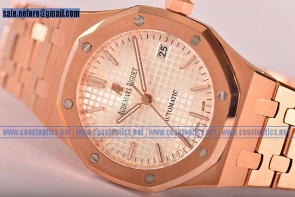 Perfect Replica Audemars Piguet Royal Oak Watch Rose Gold 15400or.oo.1220or.02 (EF)